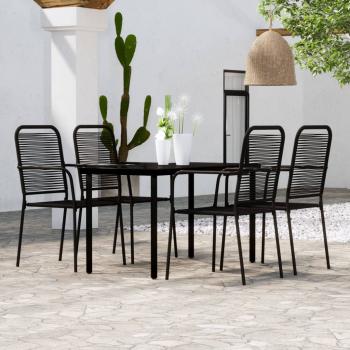ARDEBO.de - 5-tlg. Garten-Essgruppe Schwarz