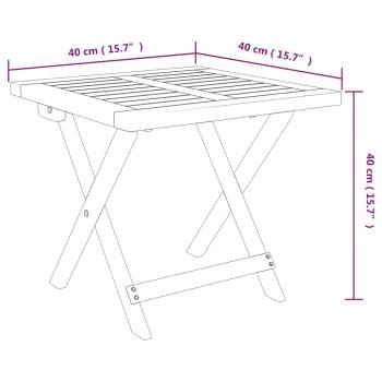 2-tlg. Sonnenliegen-Set mit Tisch Massivholz Akazie 