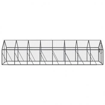 Voliere Anthrazit 1,79x8x1,85 m Aluminium