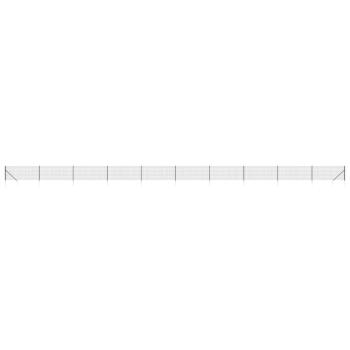 Maschendrahtzaun mit Bodenhülsen Anthrazit 0,8x25 m
