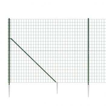 Maschendrahtzaun mit Bodenhülsen Grün 1,4x10 m