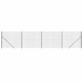 Maschendrahtzaun mit Bodenhülsen Anthrazit 1,6x10 m