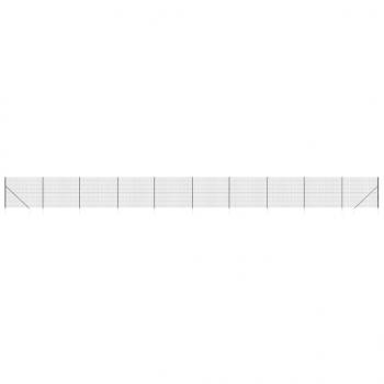 Maschendrahtzaun mit Bodenhülsen Anthrazit 2,2x25 m