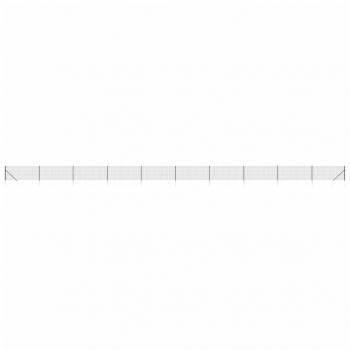 Maschendrahtzaun mit Bodenhülsen Anthrazit 1,1x25 m