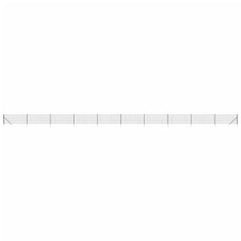 Maschendrahtzaun mit Bodenhülsen Anthrazit 1,1x25 m