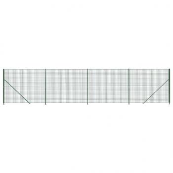Maschendrahtzaun mit Bodenflansch Grün 1,6x10 m