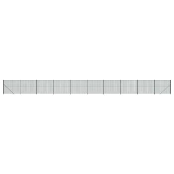 Maschendrahtzaun mit Bodenflansch Grün 2x25 m