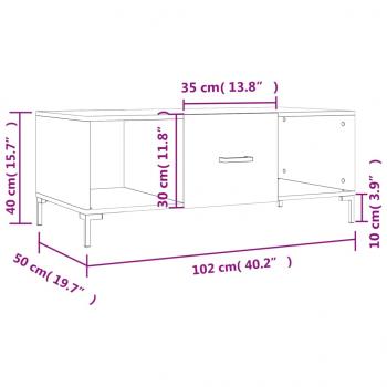 Couchtisch Sonoma-Eiche 102x50x40 cm Holzwerkstoff