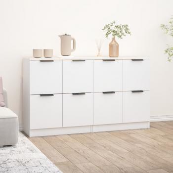 ARDEBO.de - Sideboards 2 Stk. Weiß 60x30x70 cm Holzwerkstoff