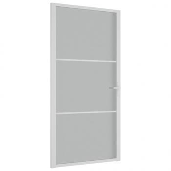 Innentür 102,5x201,5 cm Weiß Mattglas und Aluminium