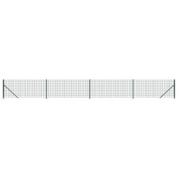 Maschendrahtzaun mit Bodenflansch Grün 1x10 m