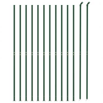 Maschendrahtzaun mit Bodenflansch Grün 0,8x25 m