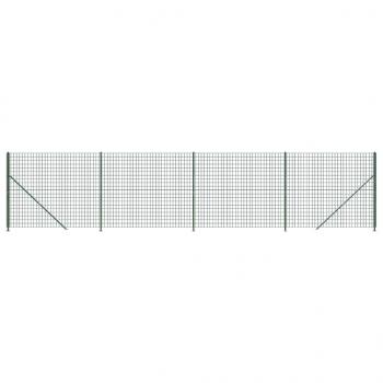 Maschendrahtzaun mit Bodenflansch Grün 2x10 m