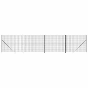 Maschendrahtzaun mit Bodenflansch Anthrazit 1,6x10 m