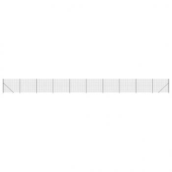 Maschendrahtzaun mit Bodenflansch Anthrazit 1,8x25 m