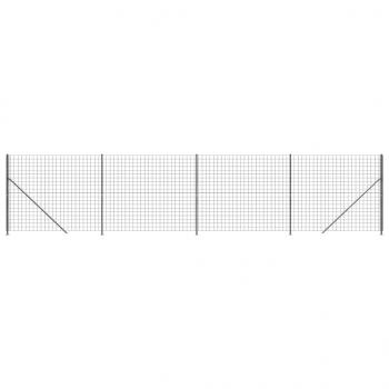 Maschendrahtzaun mit Bodenflansch Anthrazit 1,4x10 m