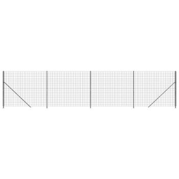 Maschendrahtzaun mit Bodenflansch Anthrazit 2x10 m