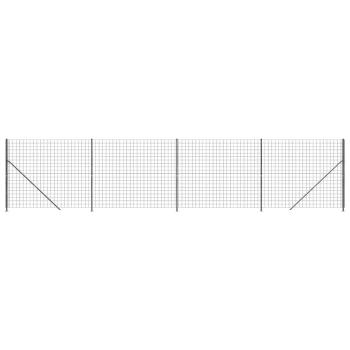 Maschendrahtzaun mit Bodenflansch Anthrazit 2x10 m