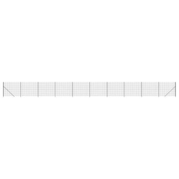 Maschendrahtzaun mit Bodenflansch Anthrazit 1,6x25 m
