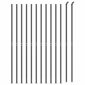 Maschendrahtzaun mit Bodenflansch Anthrazit 1,6x25 m