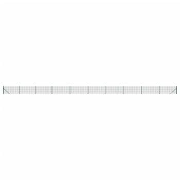 Maschendrahtzaun mit Bodenflansch Grün 0,8x25 m