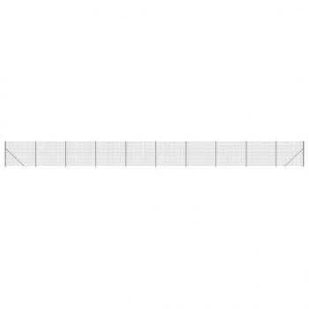 Maschendrahtzaun mit Bodenflansch Anthrazit 1,6x25 m
