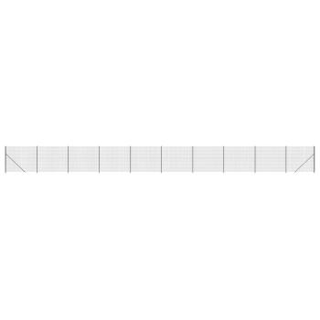Maschendrahtzaun mit Bodenflansch Anthrazit 1,6x25 m