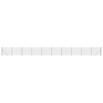 Maschendrahtzaun mit Bodenflansch Anthrazit 2,2x25 m