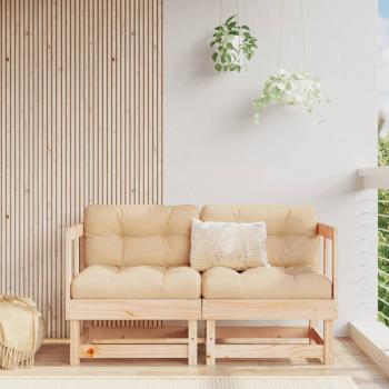ARDEBO.de - Ecksofas mit Kissen 2 Stk. Massivholz Kiefer