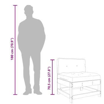 Mittelsofa mit Kissen Kiefernholz Imprägniert