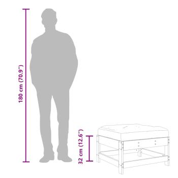 Gartenhocker mit Kissen 2 Stk. Massivholz Douglasie