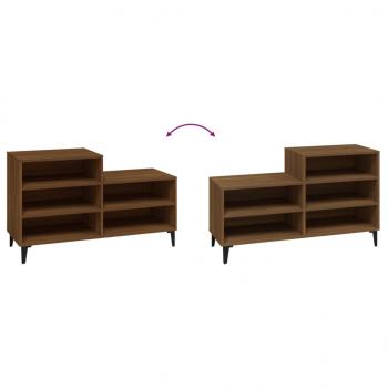 Schuhregal Braun Eichen-Optik 102x36x60 cm Holzwerkstoff