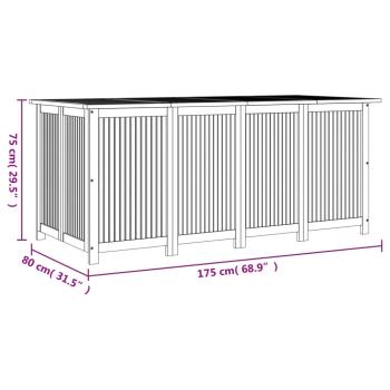Gartenbox 175x80x75 cm Massivholz Akazie