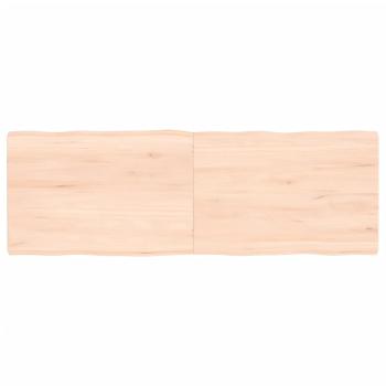 ARDEBO.de - Tischplatte 120x40x(2-4) cm Massivholz Unbehandelt Baumkante