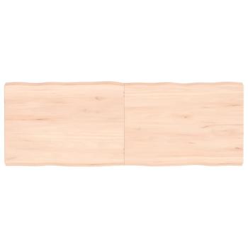 ARDEBO.de - Tischplatte 140x50x(2-6) cm Massivholz Unbehandelt Baumkante