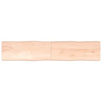 ARDEBO.de - Tischplatte 200x40x(2-4) cm Massivholz Unbehandelt Baumkante