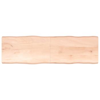 ARDEBO.de - Tischplatte 200x60x(2-6) cm Massivholz Unbehandelt Baumkante