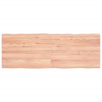 ARDEBO.de - Tischplatte 140x50x(2-4) cm Massivholz Behandelt Baumkante