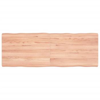 ARDEBO.de - Tischplatte 140x50x(2-6) cm Massivholz Behandelt Baumkante