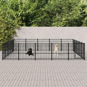 ARDEBO.de - Outdoor-Hundezwinger Stahl 23,52 m²