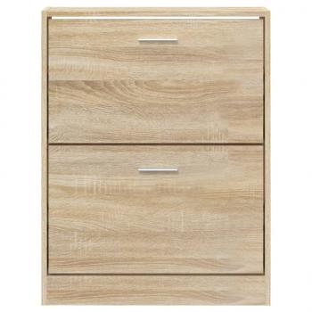 Schuhschrank Eichen-Optik 59x17x81 cm Holzwerkstoff