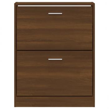 Schuhschrank Braun Eichen-Optik 59x17x81 cm Holzwerkstoff