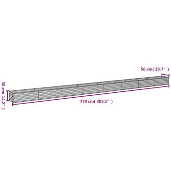 Hochbeet 770x50x36 cm Cortenstahl