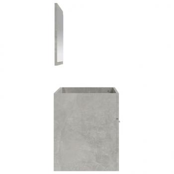 Badschrank mit Spiegel Betongrau Holzwerkstoff