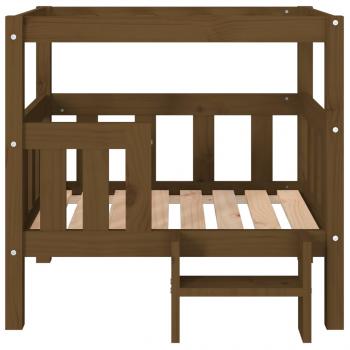 Hundebett Honigbraun 75,5x63,5x70 cm Massivholz Kiefer