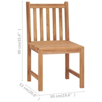7-teiliges Garten-Ess-Set 160 x 80 cm Massivholz Teak
