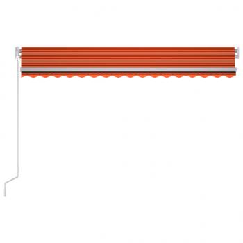 Markise Manuell Einziehbar 450x350 cm Orange und Braun