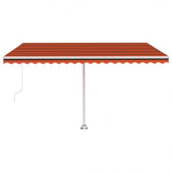 Standmarkise Manuell Einziehbar 450x350 cm Orange/Braun