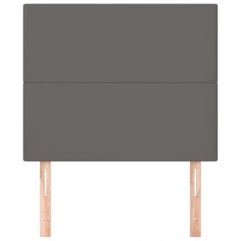 Kopfteile 2 Stk. Grau 90x5x78/88 cm Kunstleder