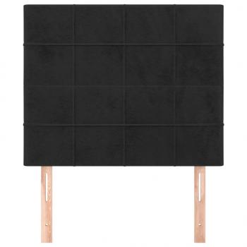 Kopfteile 2 Stk. Schwarz 90x5x78/88 cm Samt